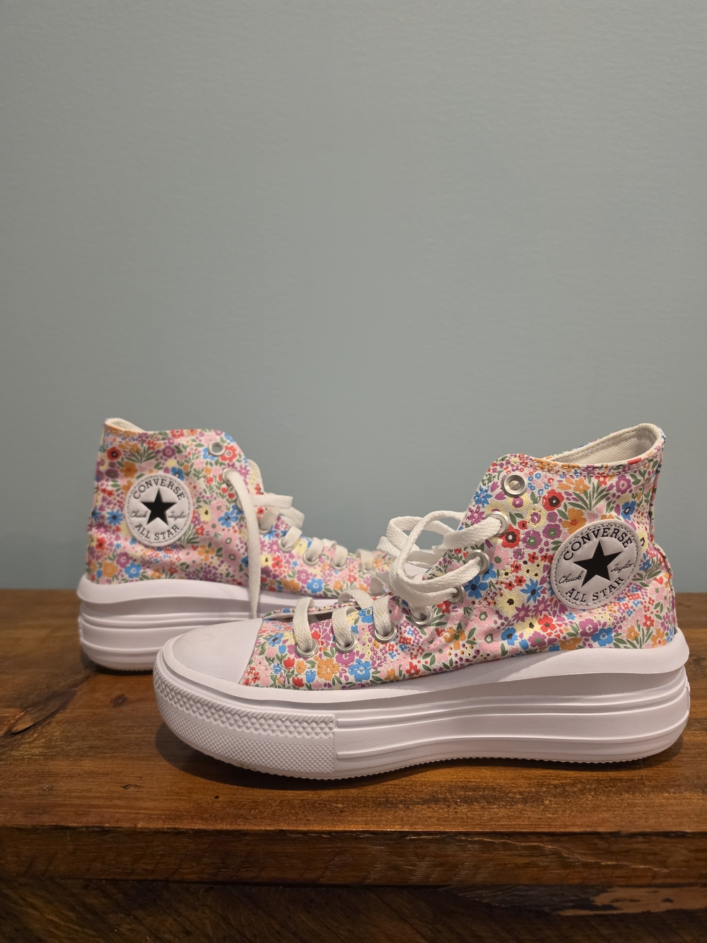 Converse Pink Floral Chuck Taylor All Star High Top Sneakers